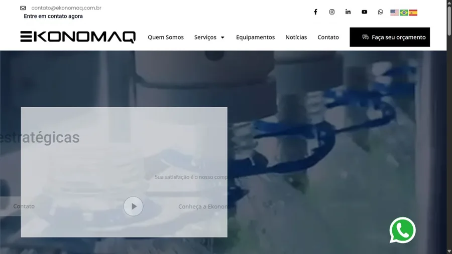 Captura real do site Ekonomaq