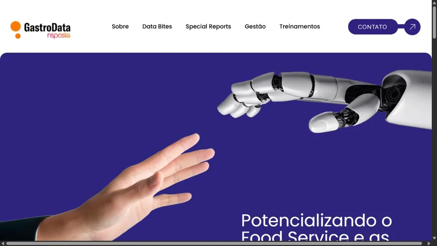 Captura real do site GastroData