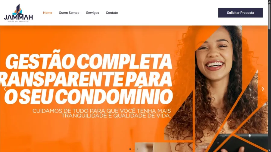 Captura real do site Jammah
