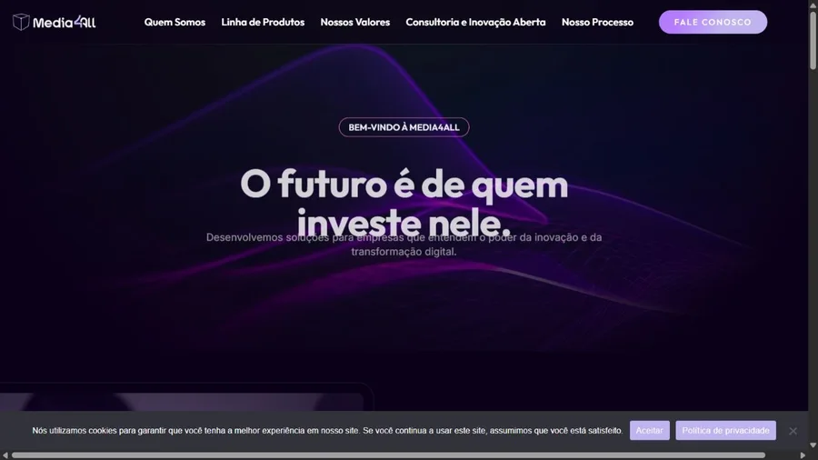 Captura real do site Media4ALL