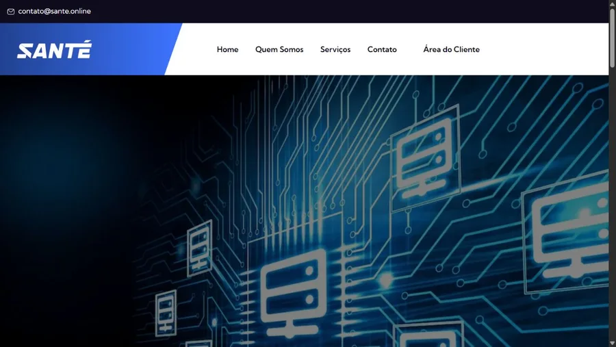 Captura real do site Santé Soluções