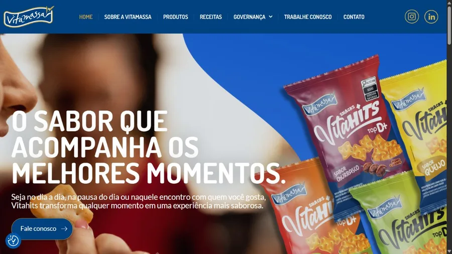 Captura real do site Vitamassa