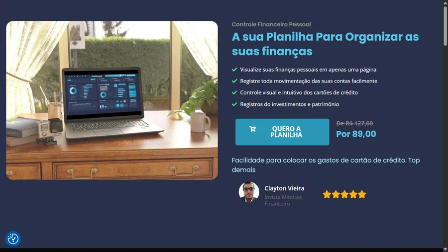 Captura real do site Walter Mecenas